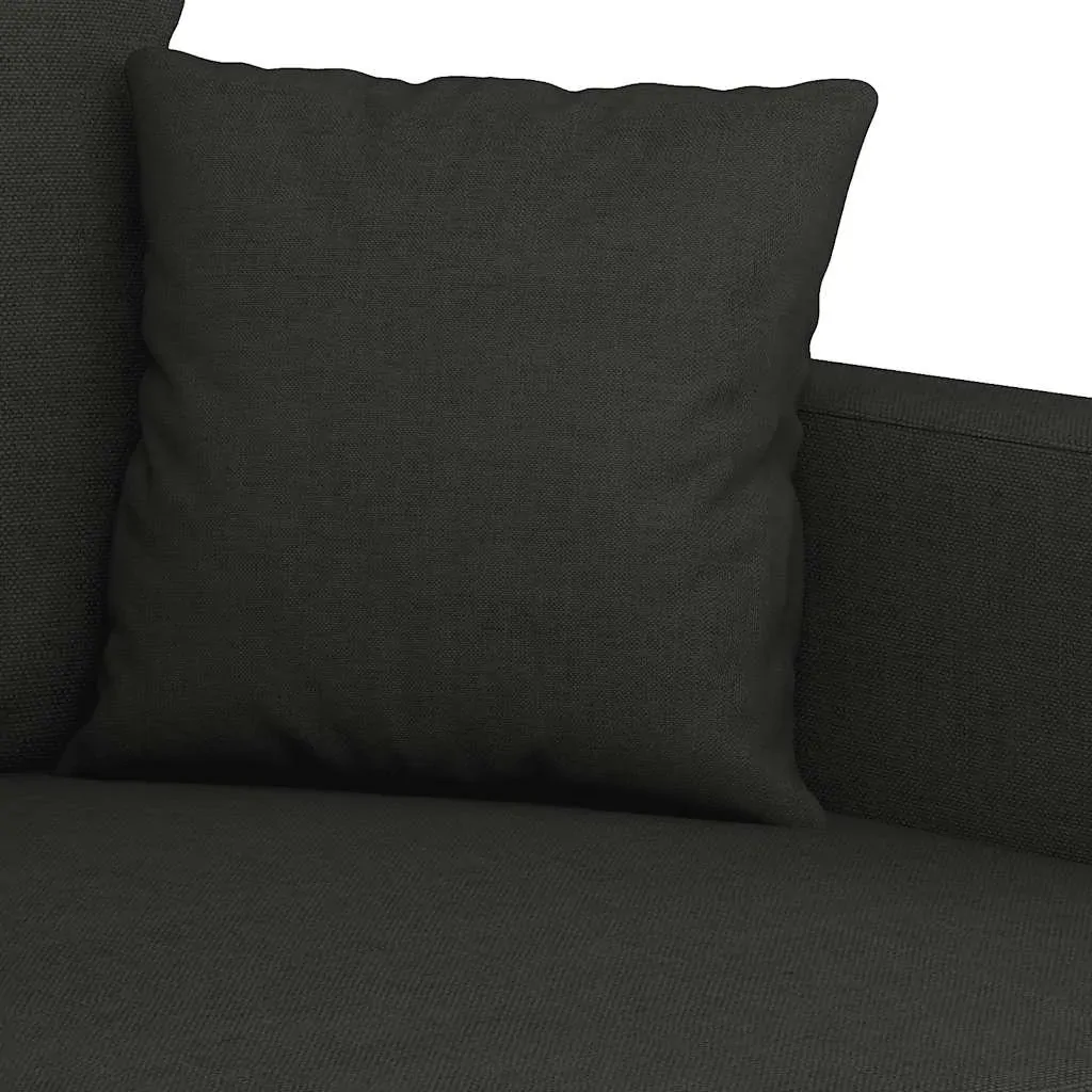 3-Seater Sofa Black 180 cm Fabric Price