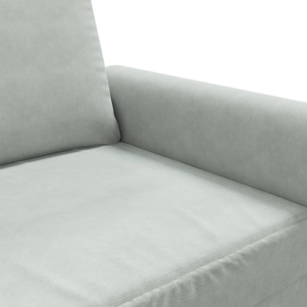 Sofa Chair Light Grey 60 cm Velvet Price