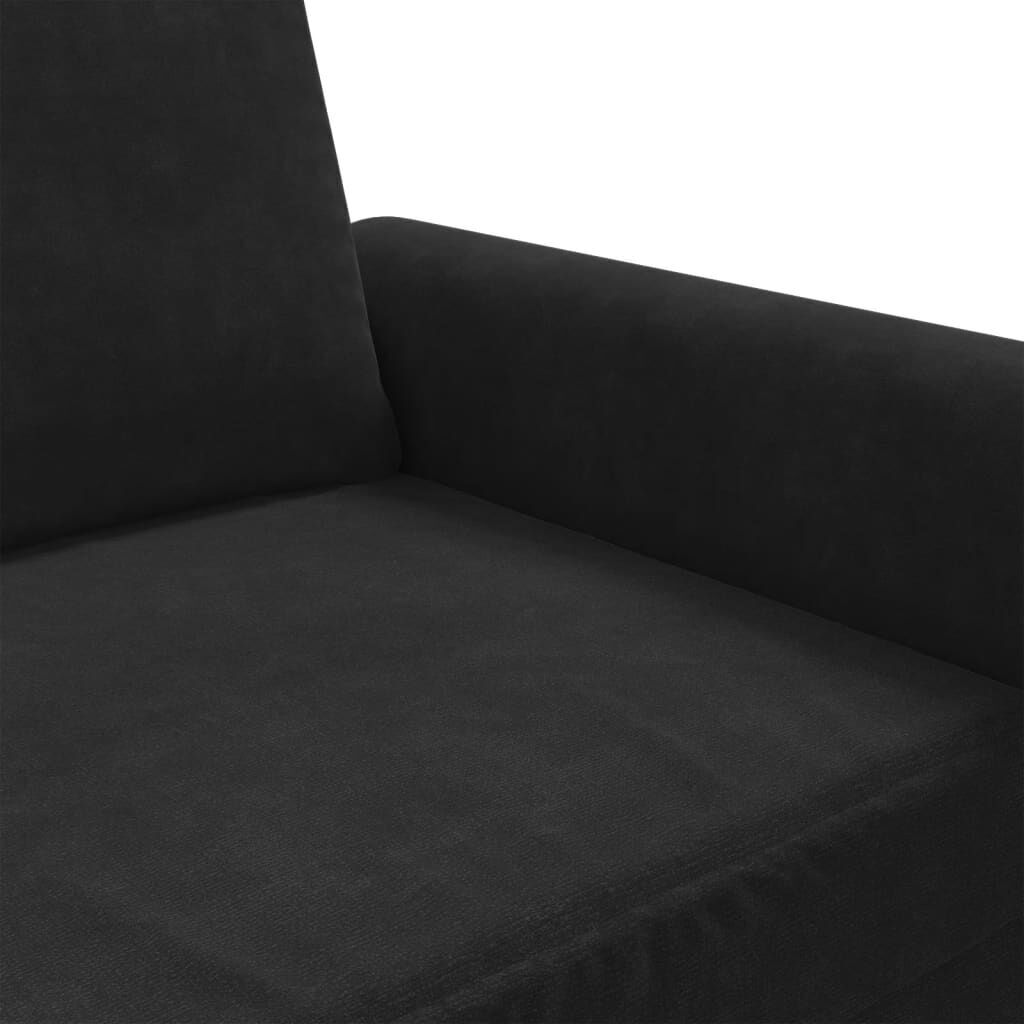 3-Seater Sofa Black 180 cm Velvet Price