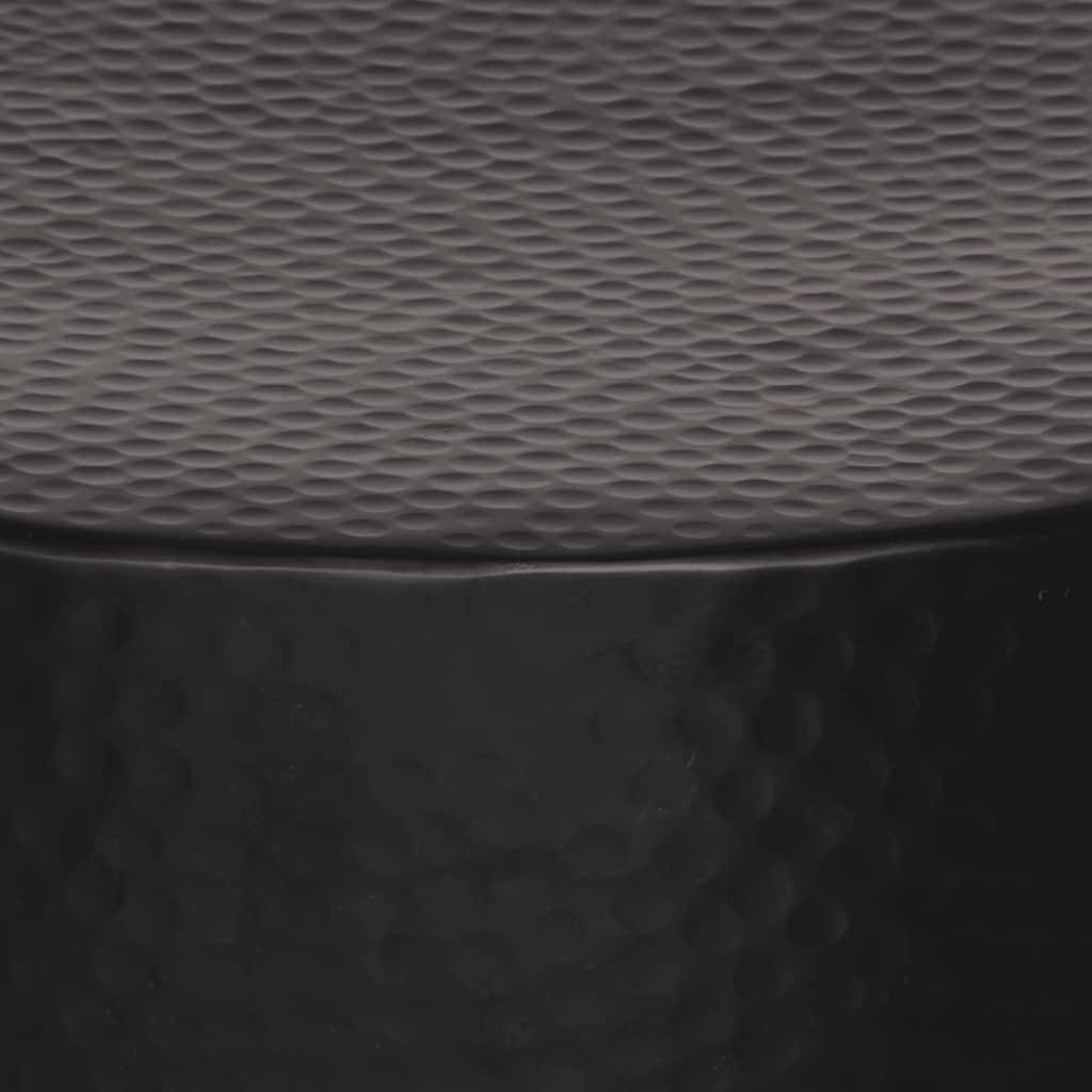 Coffee Table Hammered Aluminium Ø 50x30 cm Black Price