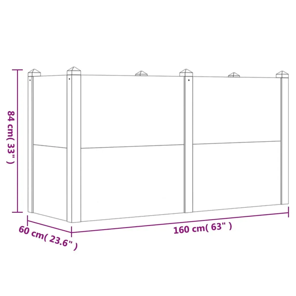 Garden Raised Bed 160x60x84 cm Solid Wood Acacia Price