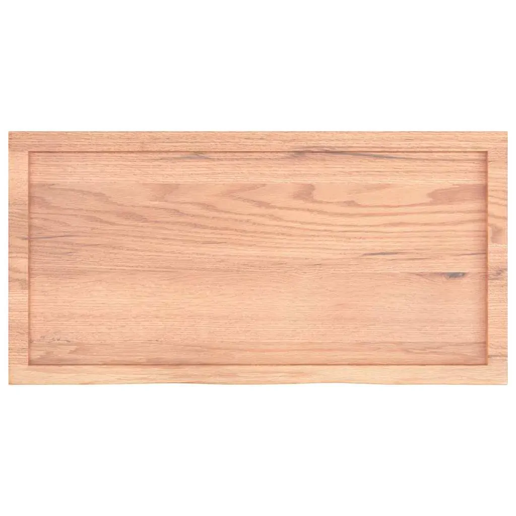 Wall Shelf Light Brown 100x50x(2-4) cm Treated Solid Wood Oak Price