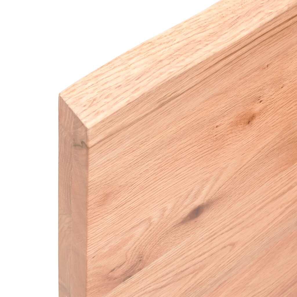 Wall Shelf Light Brown 120x30x(2-4) cm Treated Solid Wood Oak Price