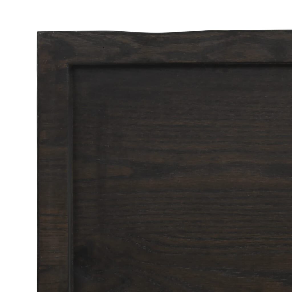 Wall Shelf Dark Brown 80x60x(2-4) cm Treated Solid Wood Oak Price