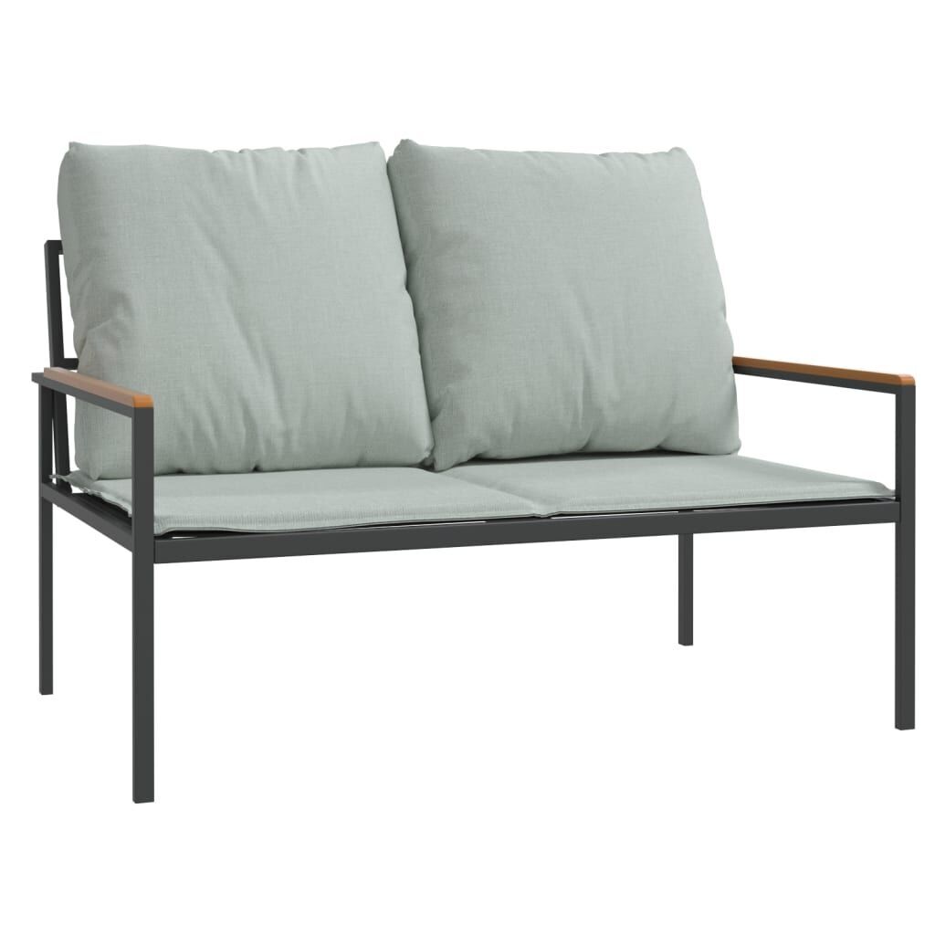 3 Piece Garden Lounge Set with Cushions Anthracite Steel Price