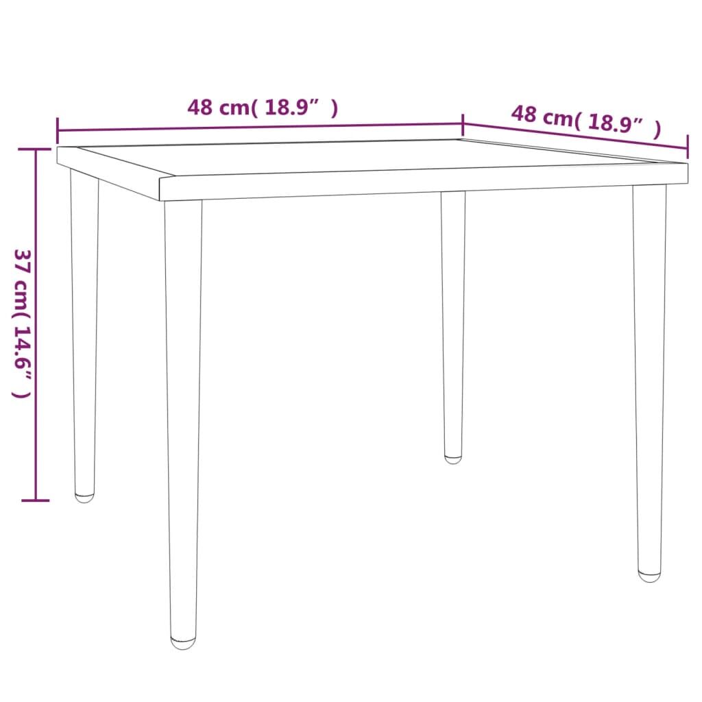 Garden Table Grey 48x48x37 cm Steel Price