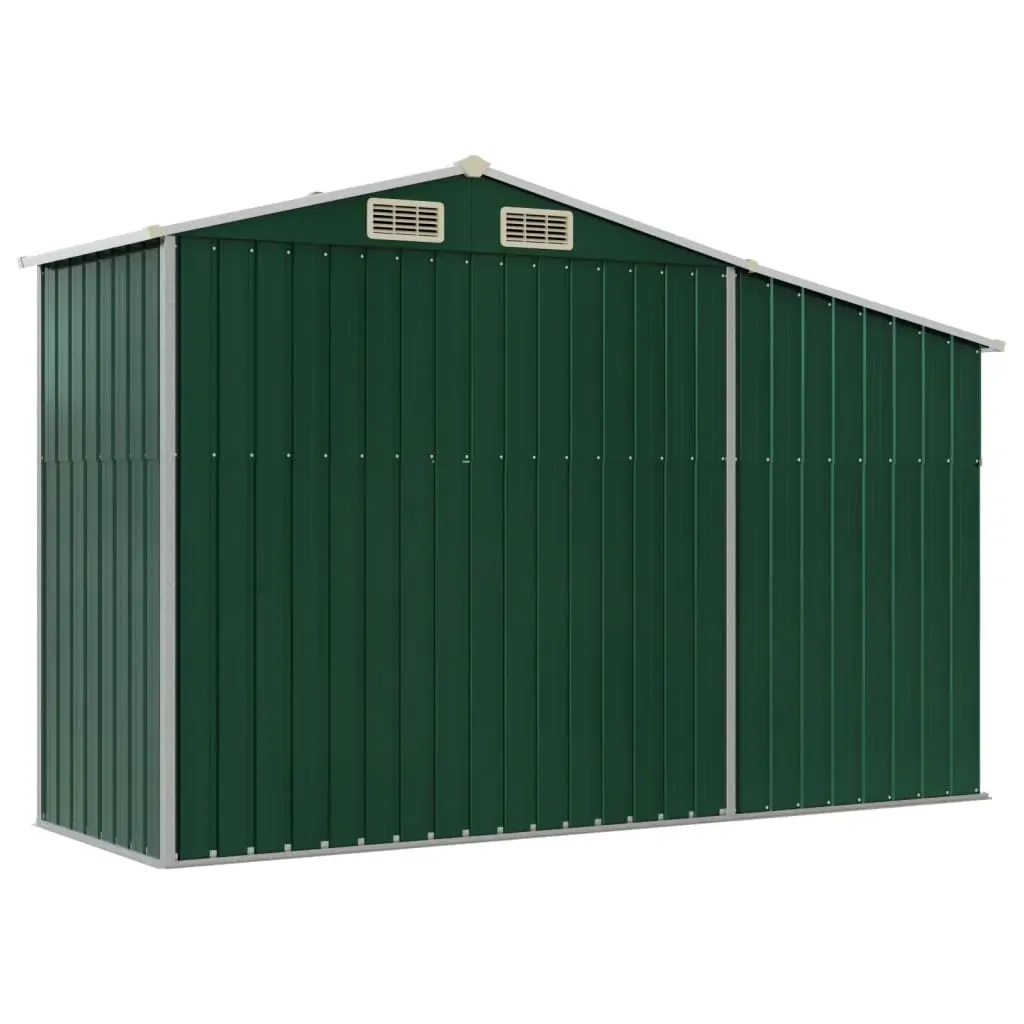 Garden Shed Green 277x93x179 cm Galvanised Steel Price