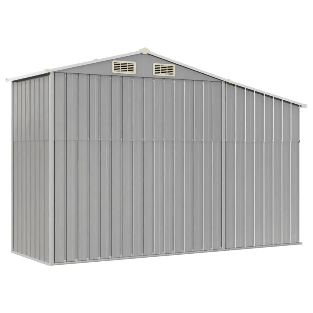 Garden Shed Grey 277x93x179 cm Galvanised Steel Price