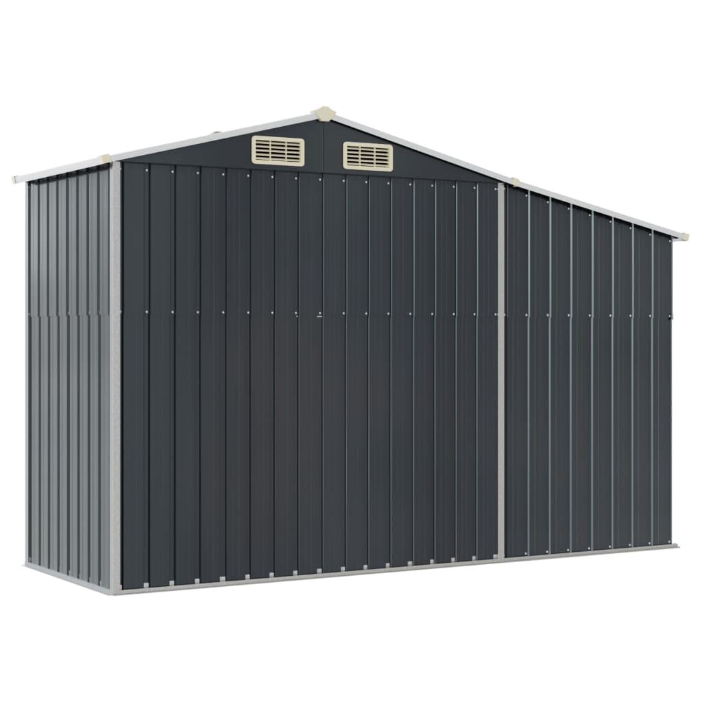 Garden Shed Anthracite 277x93x179 cm Galvanised Steel Price