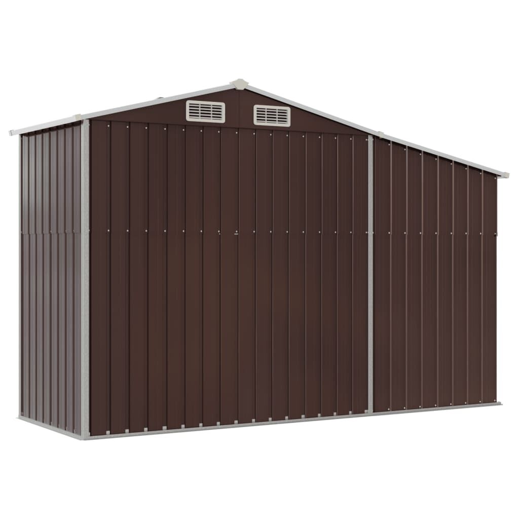 Garden Shed Brown 277x93x179 cm Galvanised Steel Price