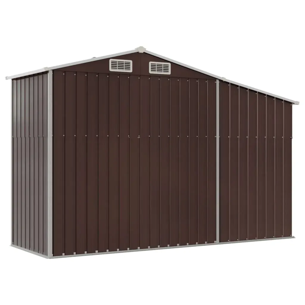 Garden Shed Brown 277x93x179 cm Galvanised Steel Price
