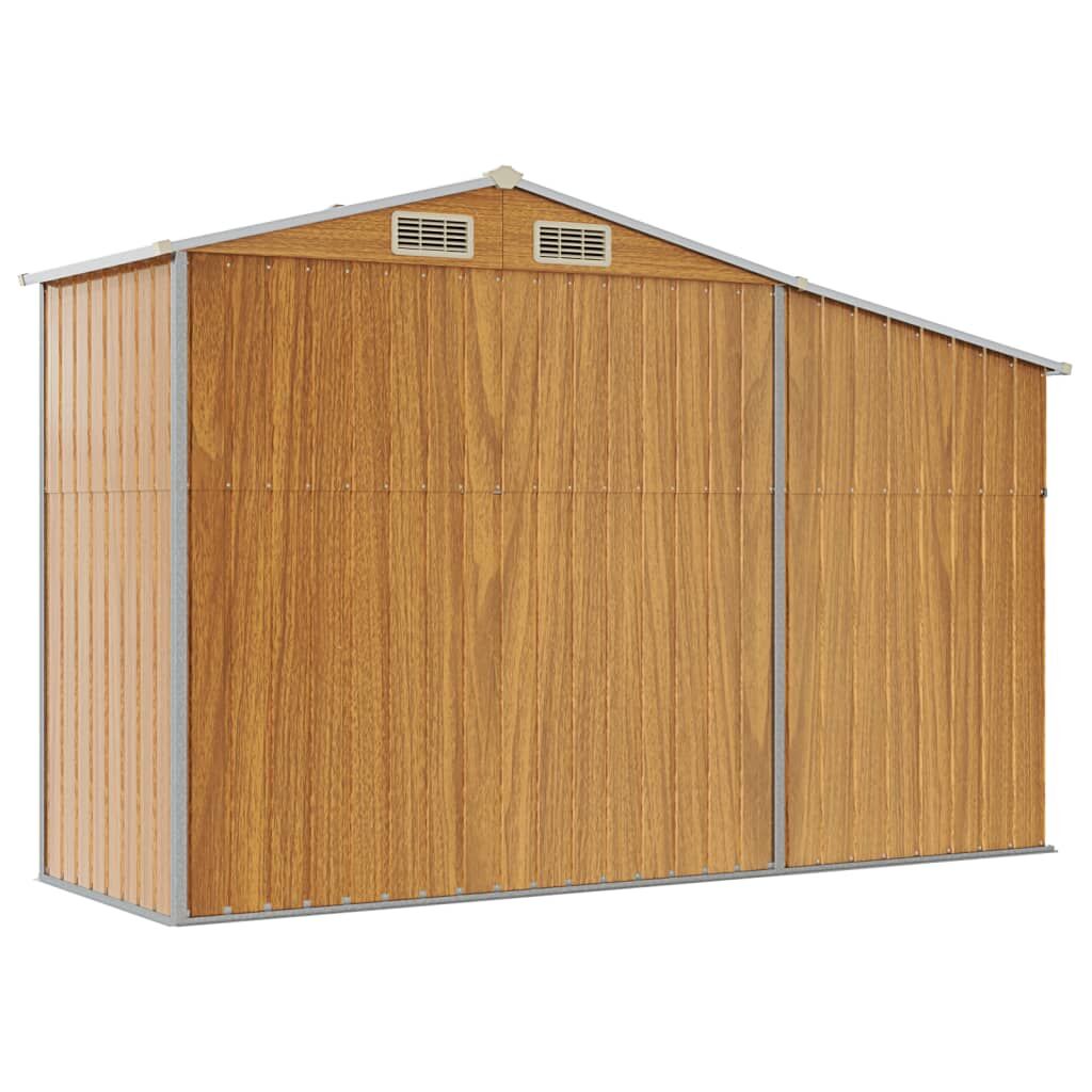 Garden Shed Brown 277x93x179 cm Galvanised Steel Price