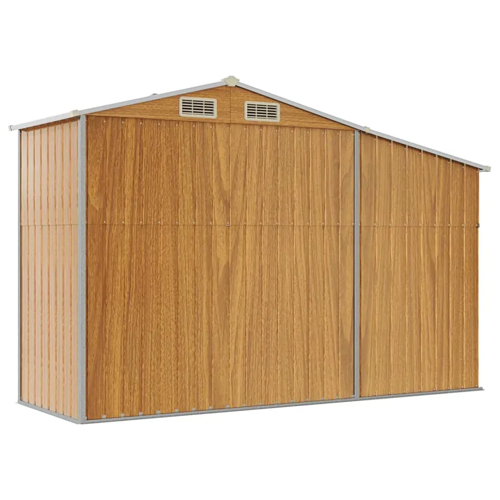 Garden Shed Brown 277x93x179 cm Galvanised Steel Price