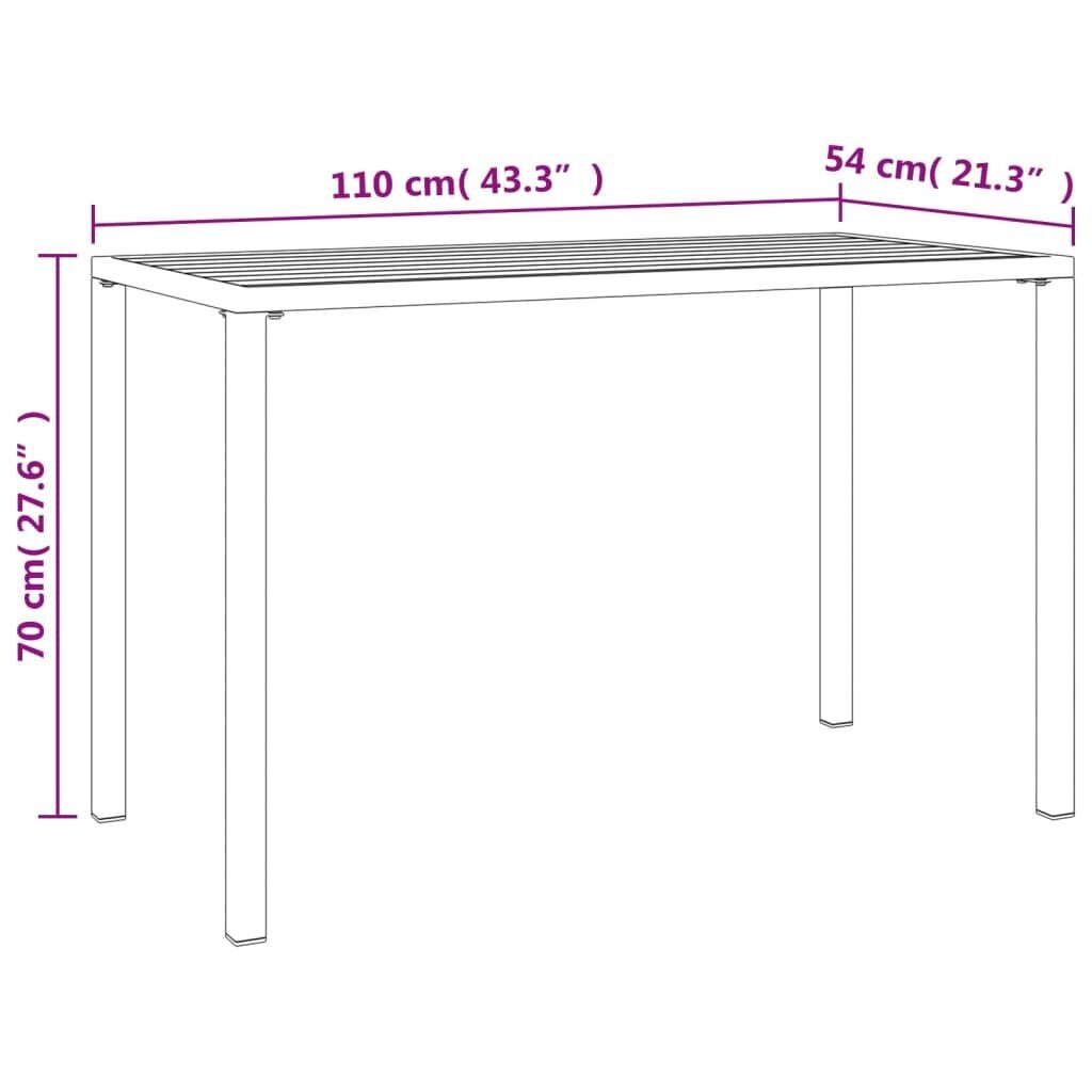 Garden Dining Table Anthracite 110x54x70 cm Steel Price