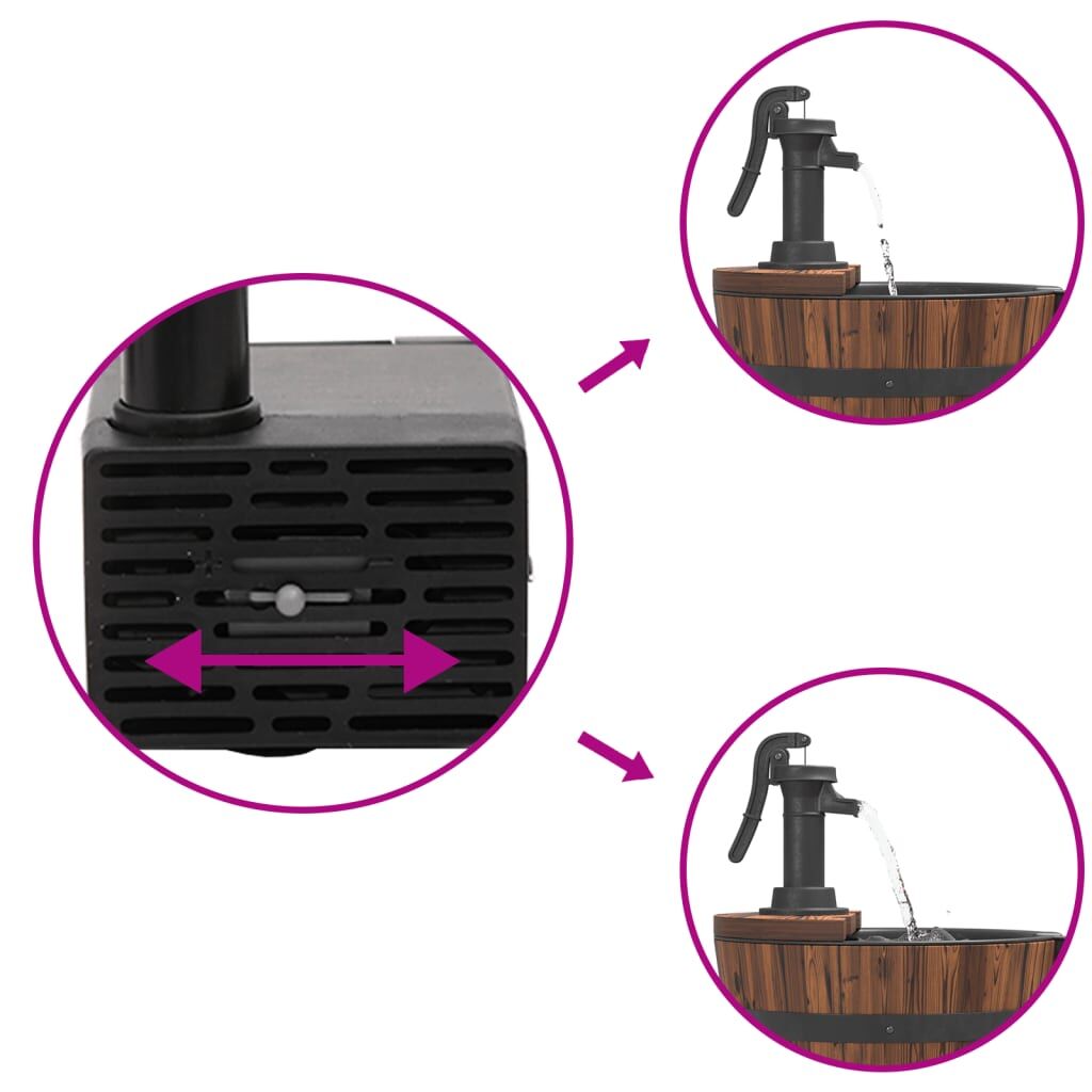 Wheeled Water Fountain with Pump 55x55x80 cm Solid Wood Fir Price