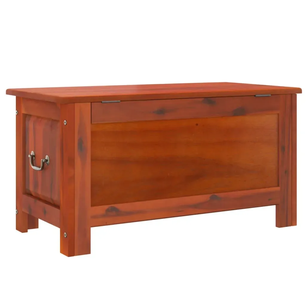 Storage Chest with Lid Brown Solid Wood Acacia Price