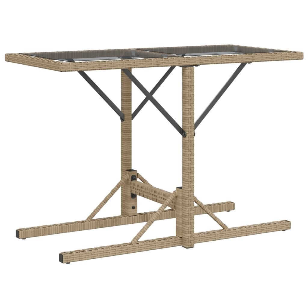3 Piece Bistro Set with Cushions Mix Beige Poly Rattan Price