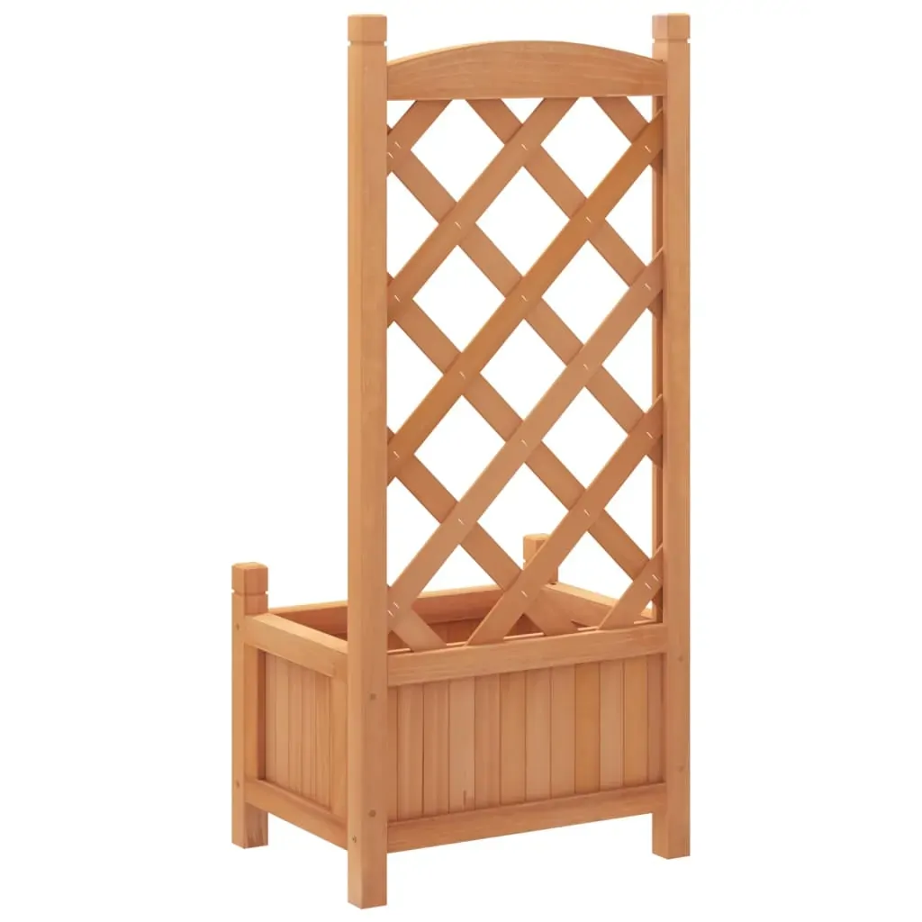 Planter with Trellis Brown Solid Wood Fir Price