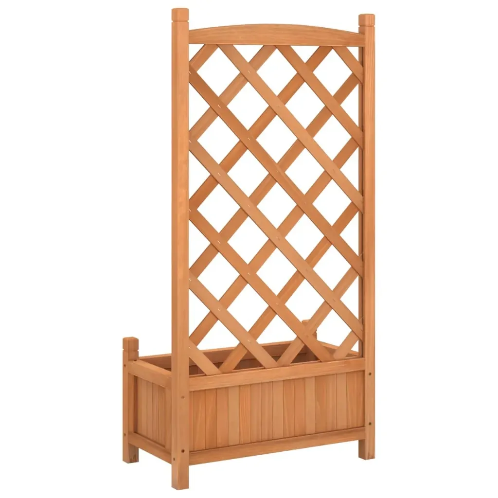 Planter with Trellis Brown Solid Wood Fir Price