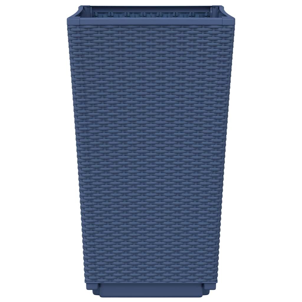 Garden Planters 2 pcs Blue Grey 32.5x32.5x57 cm PP Price