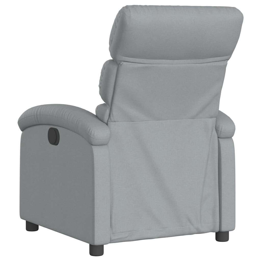 Massage Recliner Chair Light Grey Fabric Price