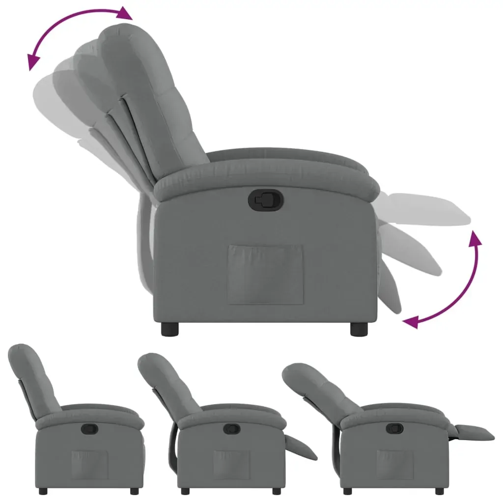 Recliner Chair Dark Grey Fabric Price