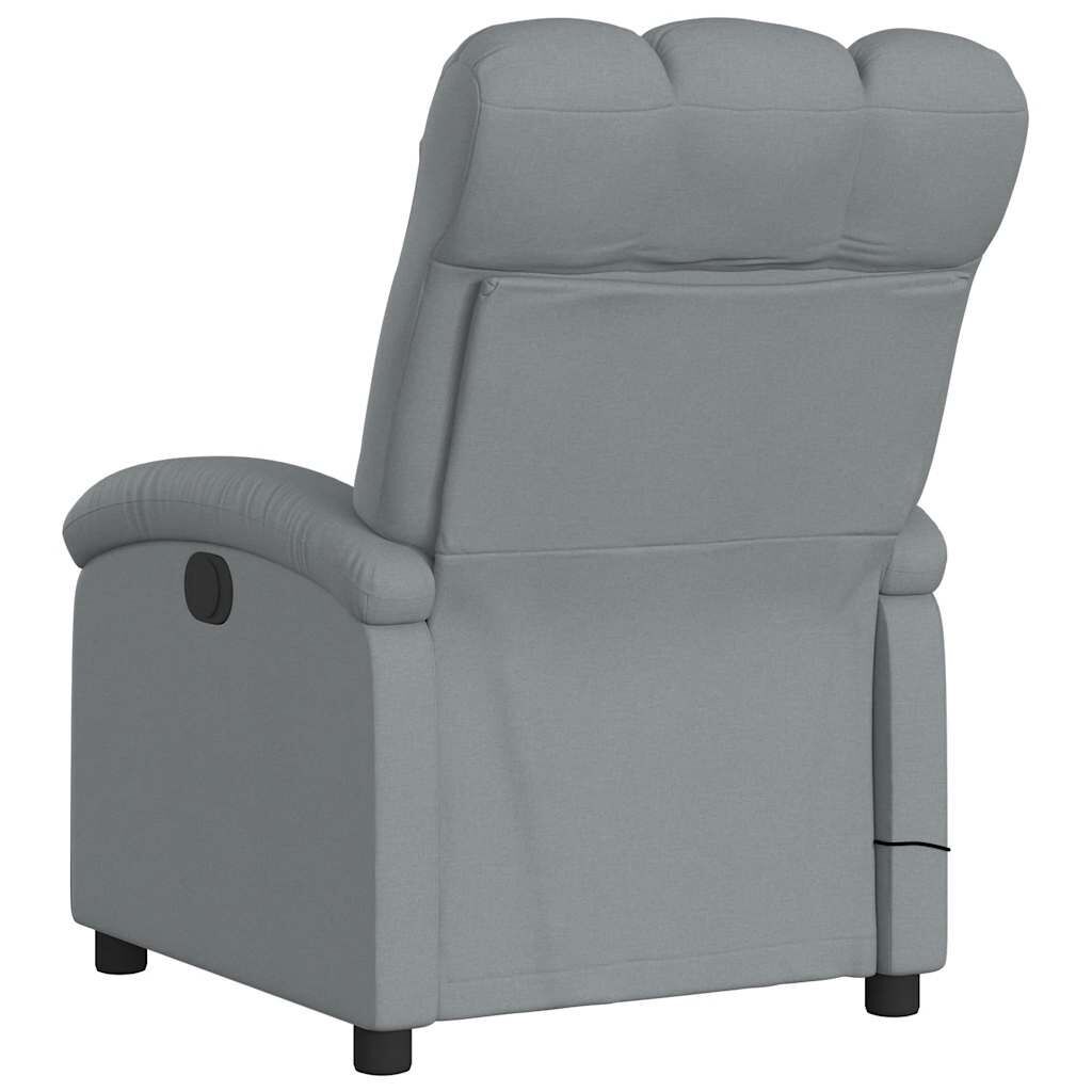 Massage Recliner Chair Light Grey Fabric Price