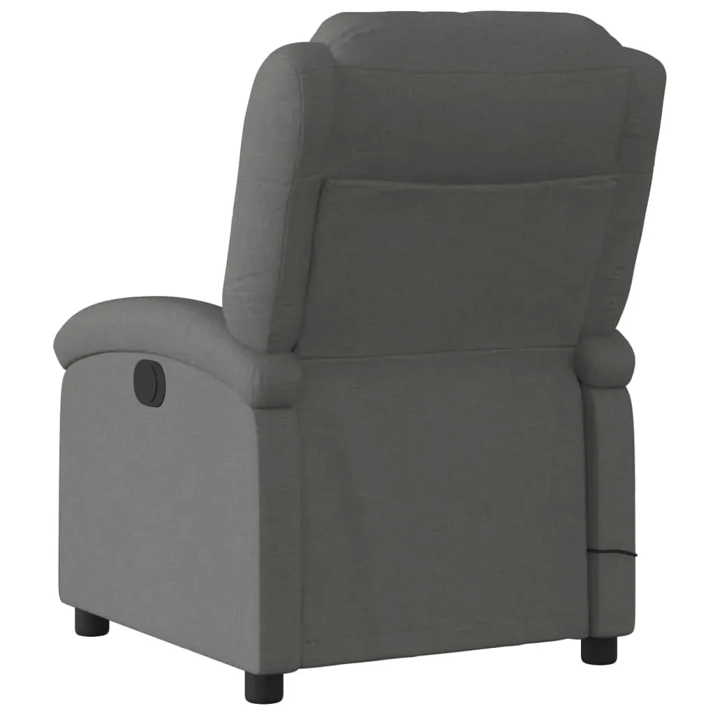 Massage Recliner Chair Dark Grey Fabric Price