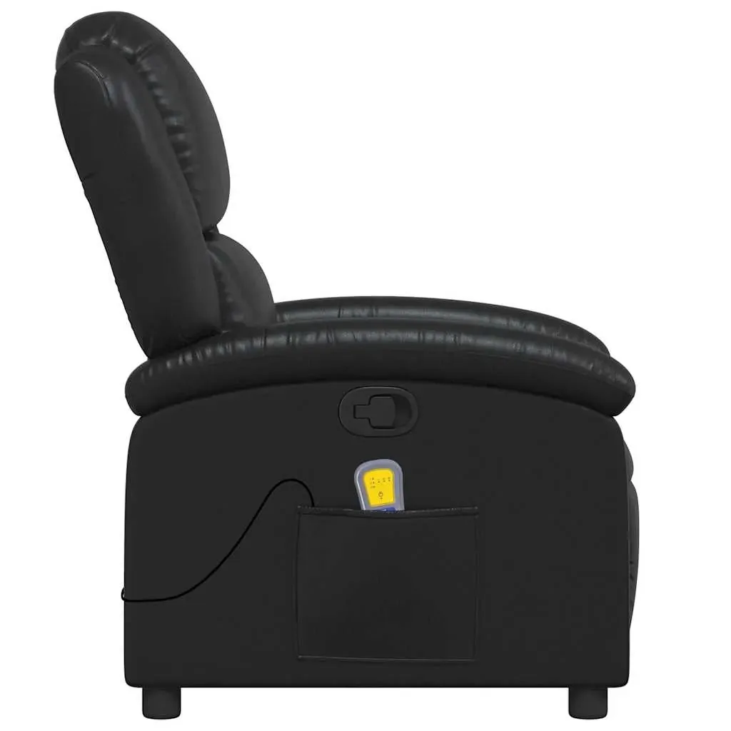 Massage Recliner Chair Black Faux Leather Price