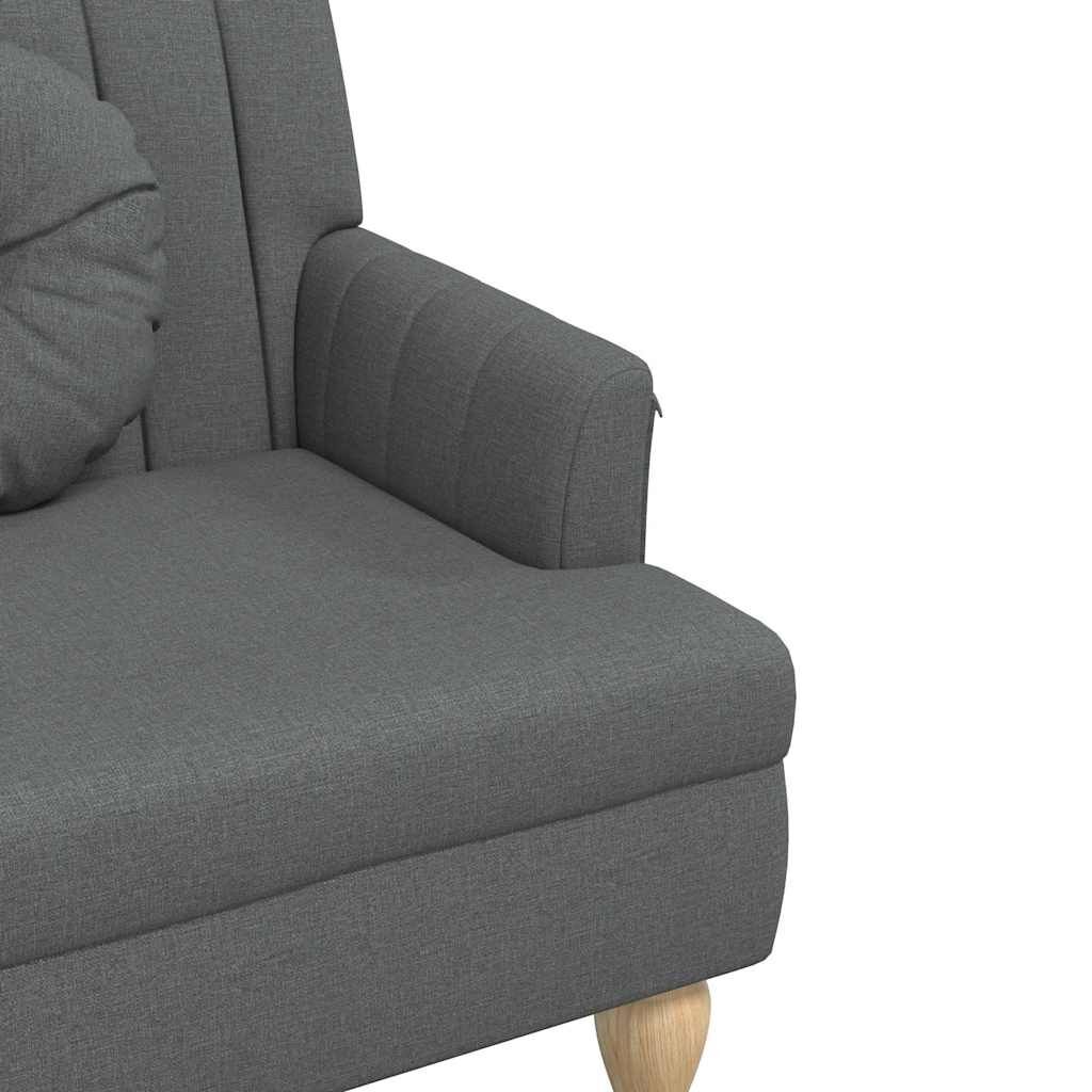 Bench with Cushions Dark Grey 113x64.5x75.5 cm Fabric Price