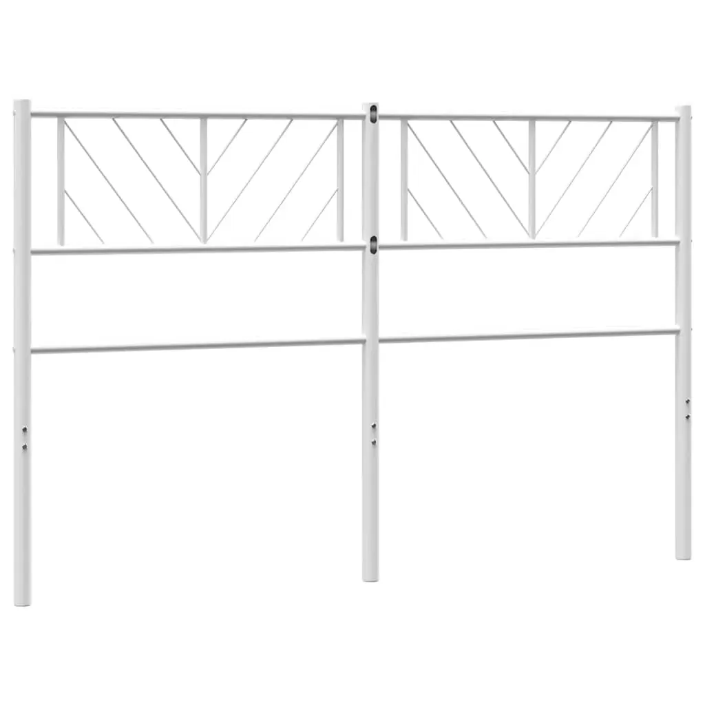 Metal Headboard White 137 cm Double Price