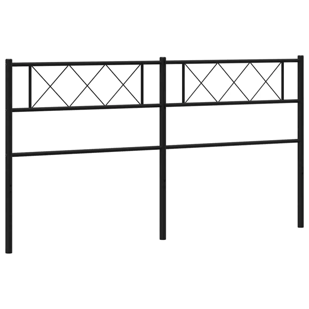 Metal Headboard Black 183 cm King Price