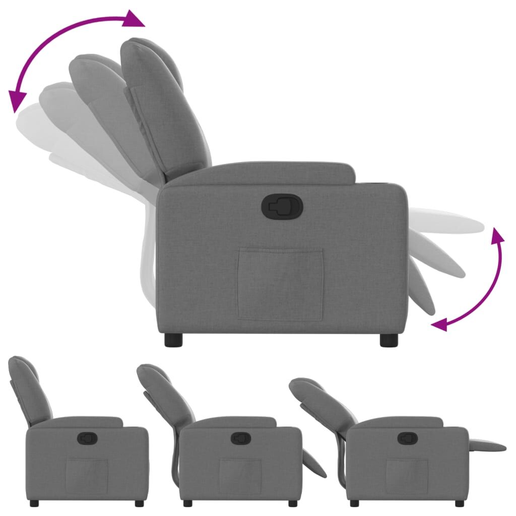 Recliner Chair Dark Grey Fabric Price