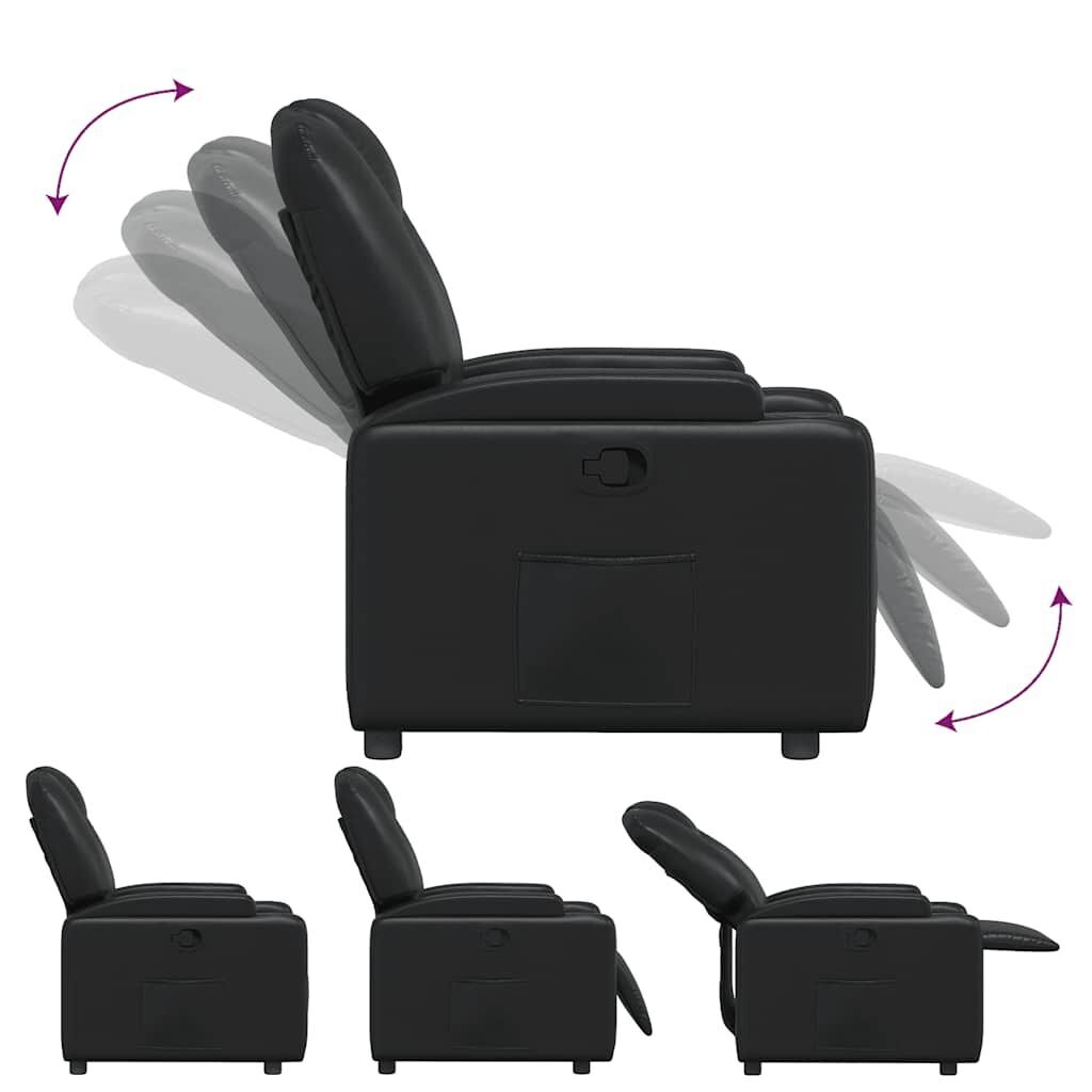 Recliner Chair Black Faux Leather Price