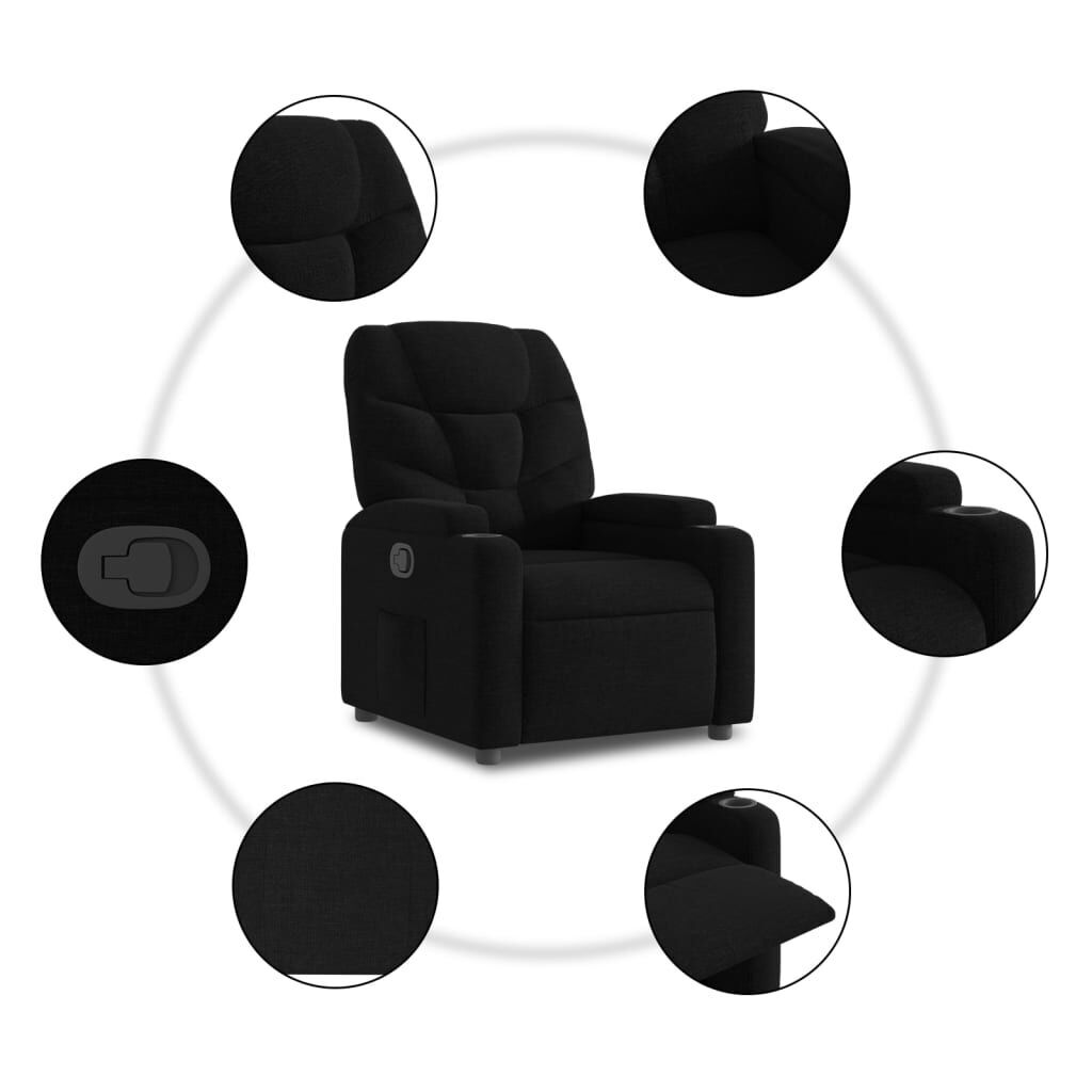 Recliner Chair Black Fabric Price