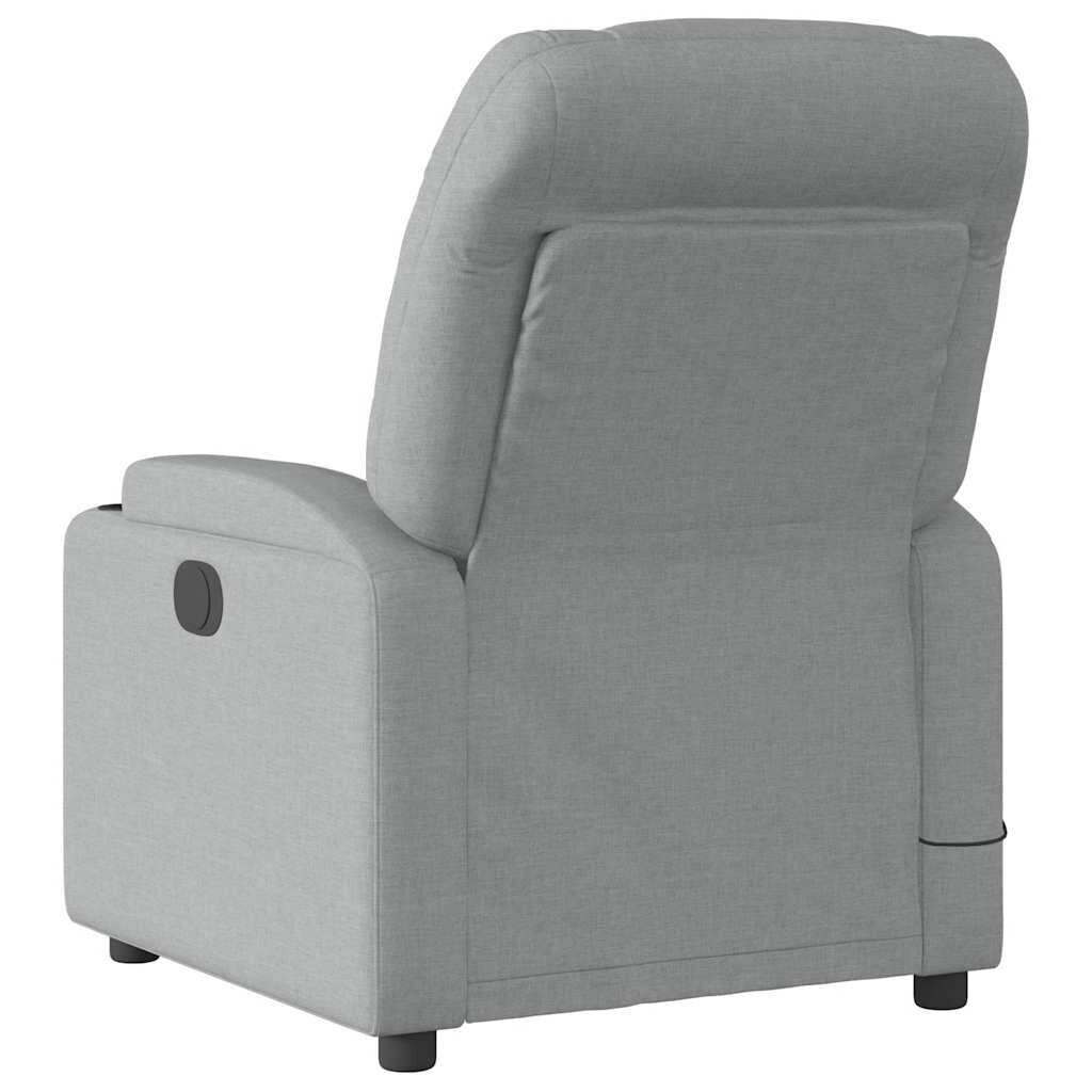 Massage Recliner Chair Light Grey Fabric Price