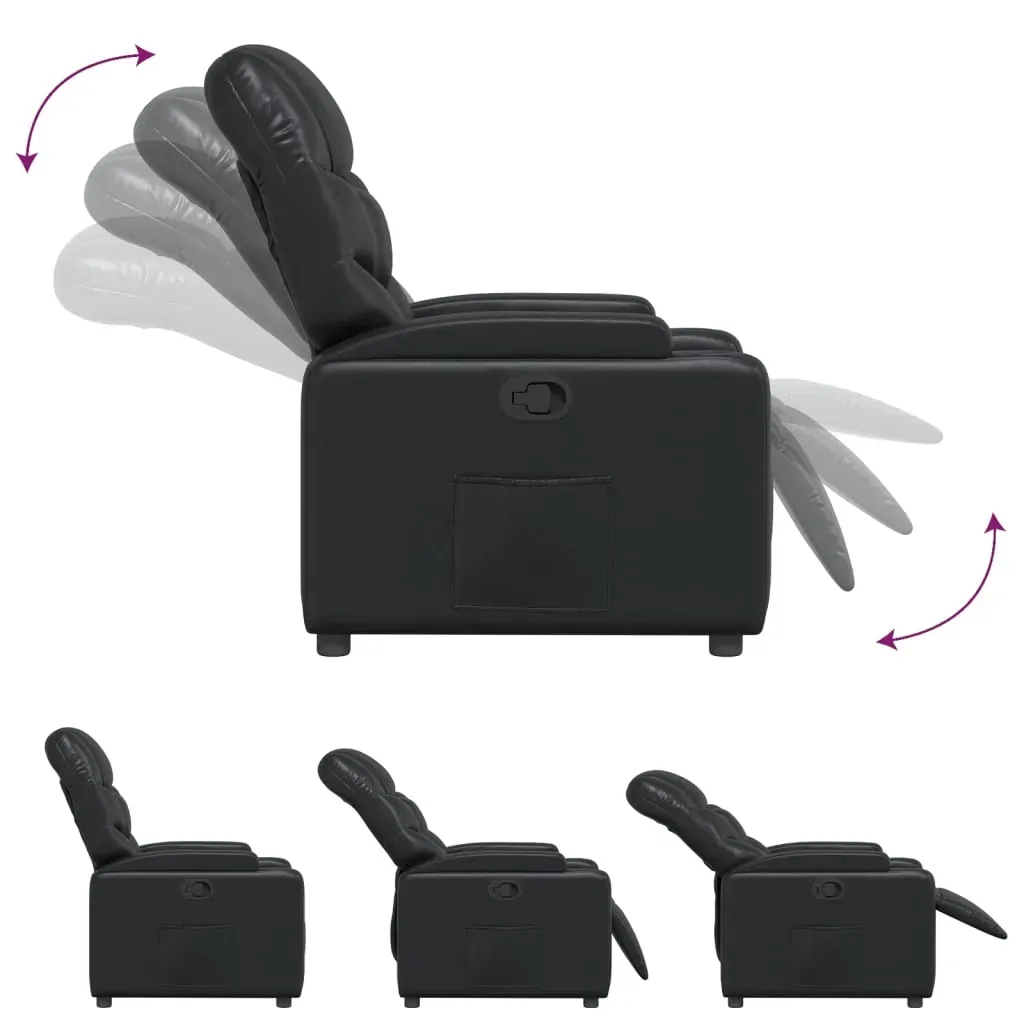 Recliner Chair Black Faux Leather Price