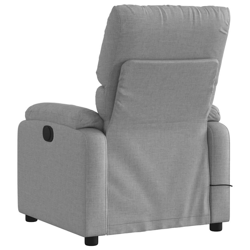 Massage Recliner Chair Light Grey Fabric Price