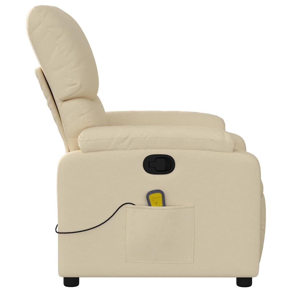 Massage Recliner Chair Cream Fabric Price