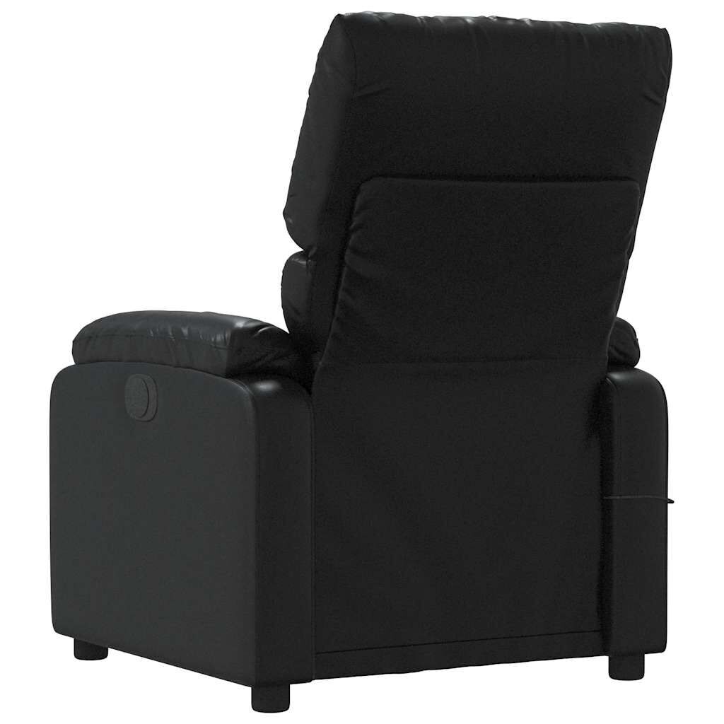 Massage Recliner Chair Black Faux Leather Price