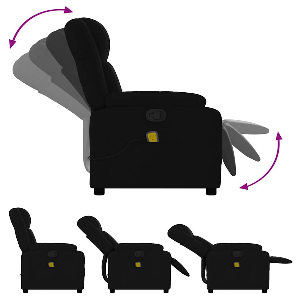 Massage Recliner Chair Black Fabric Price