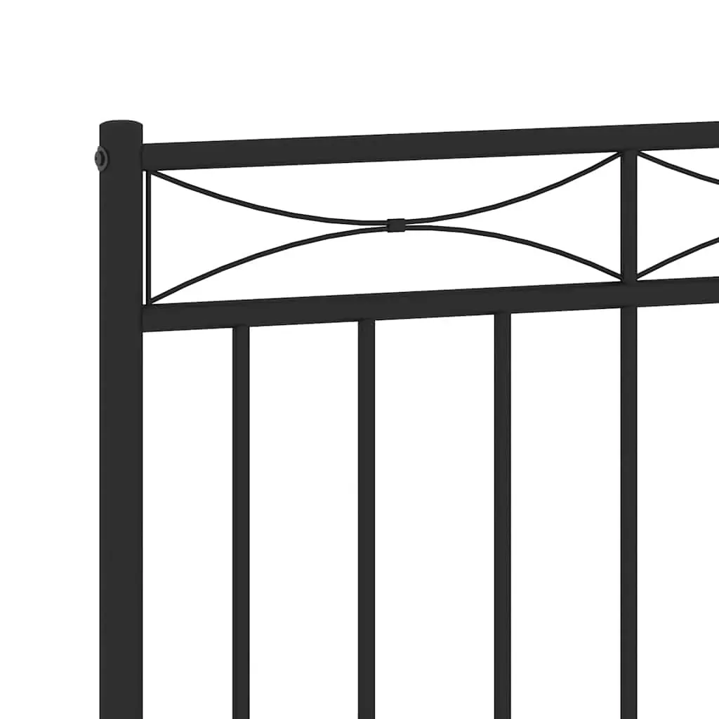 Metal Headboard Black 137 cm Double Price