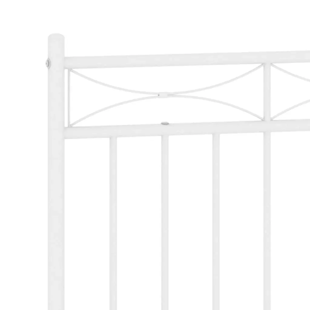 Metal Headboard White 137 cm Double Price