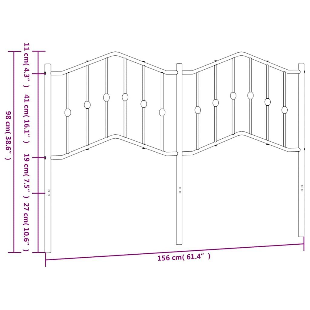 Metal Headboard White 152 cm Queen Price
