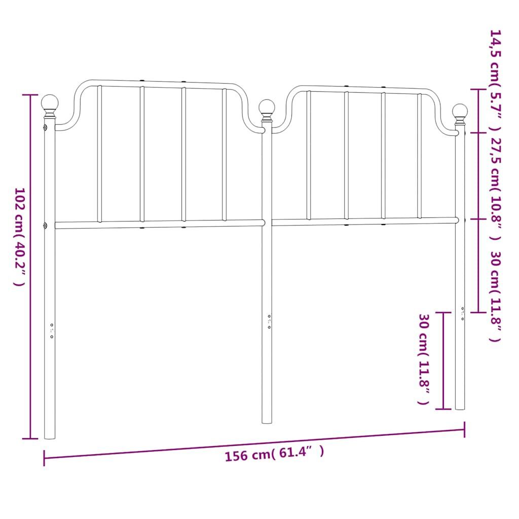 Metal Headboard White 152 cm Queen Price