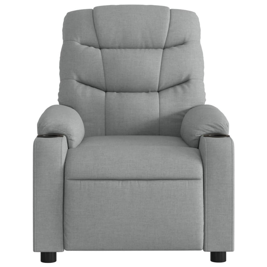 Massage Recliner Chair Light Grey Fabric Price