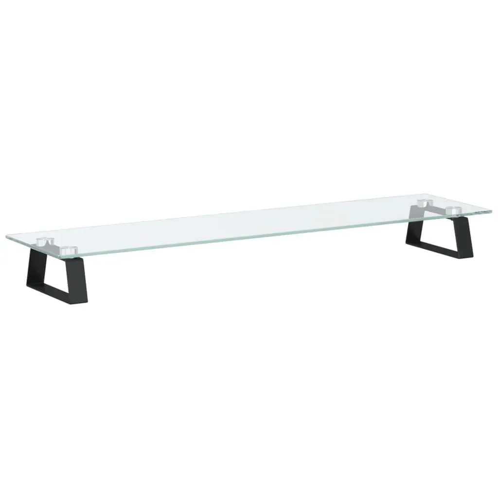 Monitor Stand Black 80x20x8 cm Tempered Glass and Metal Price