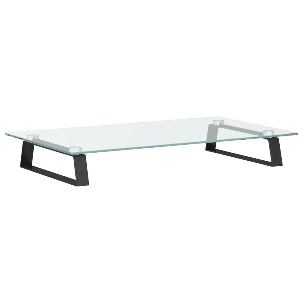 Monitor Stand Black 60x35x8 cm Tempered Glass and Metal Price