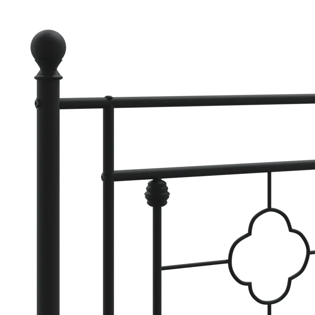 Metal Headboard Black 137 cm Double Price