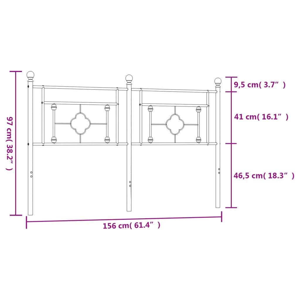 Metal Headboard White 152 cm Queen Price